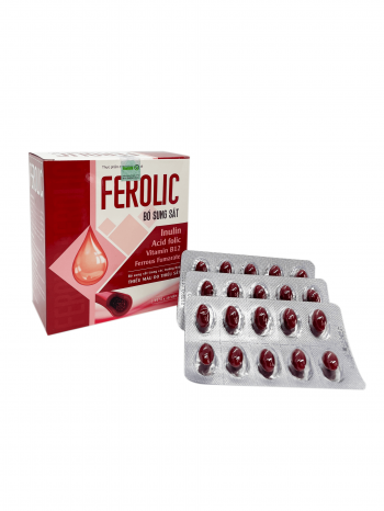 Viên uống FEROLIC bổ sung Sắt, Acid folic